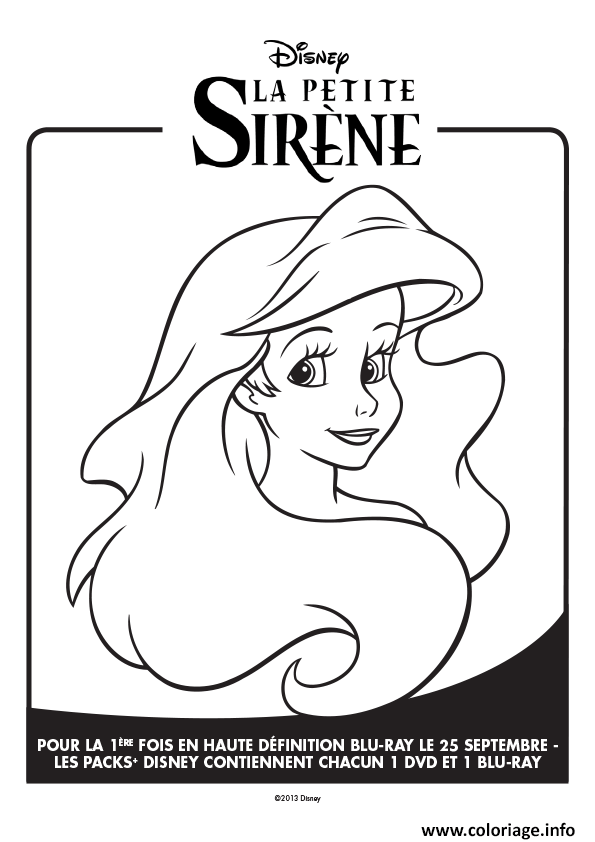Coloriage Disney La Petite Sirene Officiel Affiche 3 Dessin à Imprimer